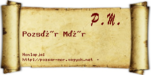Pozsár Mór névjegykártya